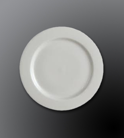Rolled Edge Porcelain Dinnerware Alpine White Plate 7.25" Dia.
